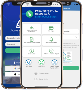 App Aguas Cordobesas en celulares